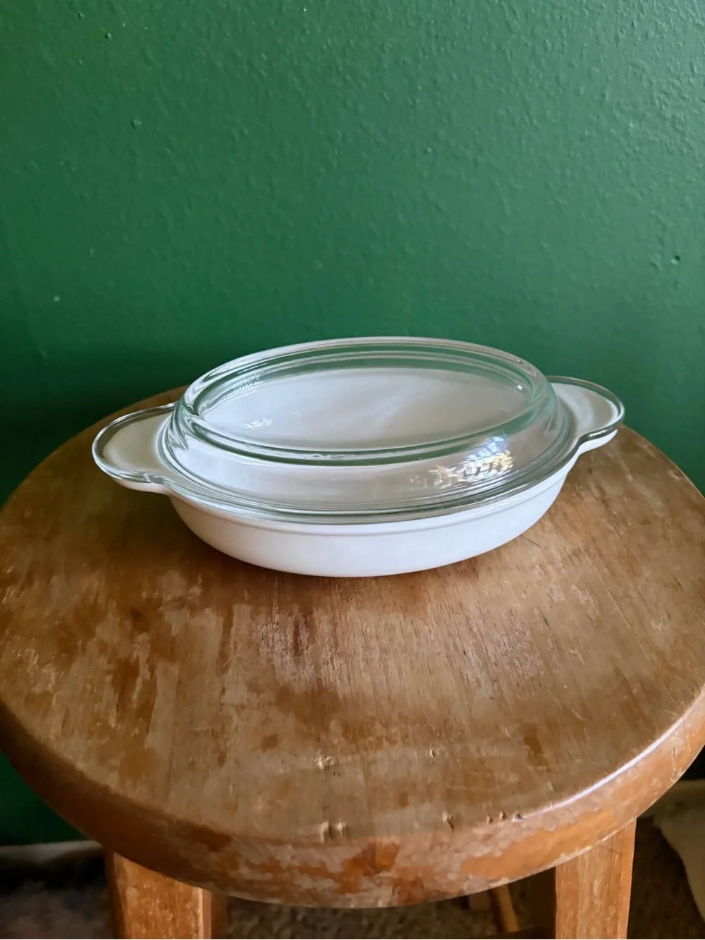 Pyrex Visions mini Casserole Dish V-14-B in White w/ Lid